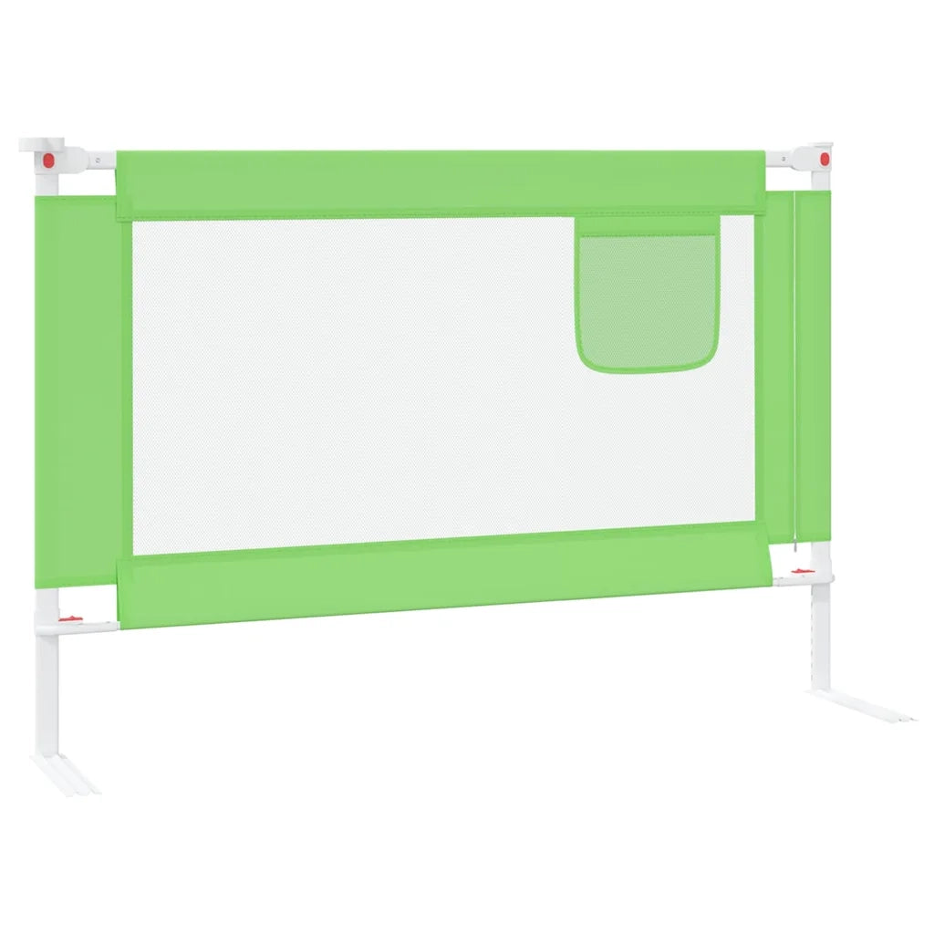 Sponda Letto di Sicurezza per Bambini Verde 100x25cm in Tessuto 10190
