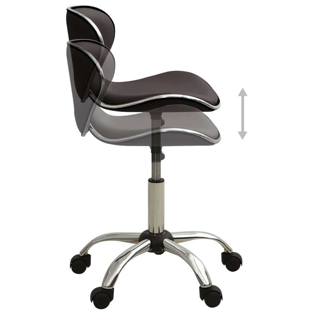 323676  Salon Spa Stool Brown Faux Leather 323676