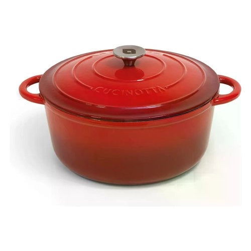 Pentola ghisa nordica 7019005 cucinotta pentola con coperchio rosso