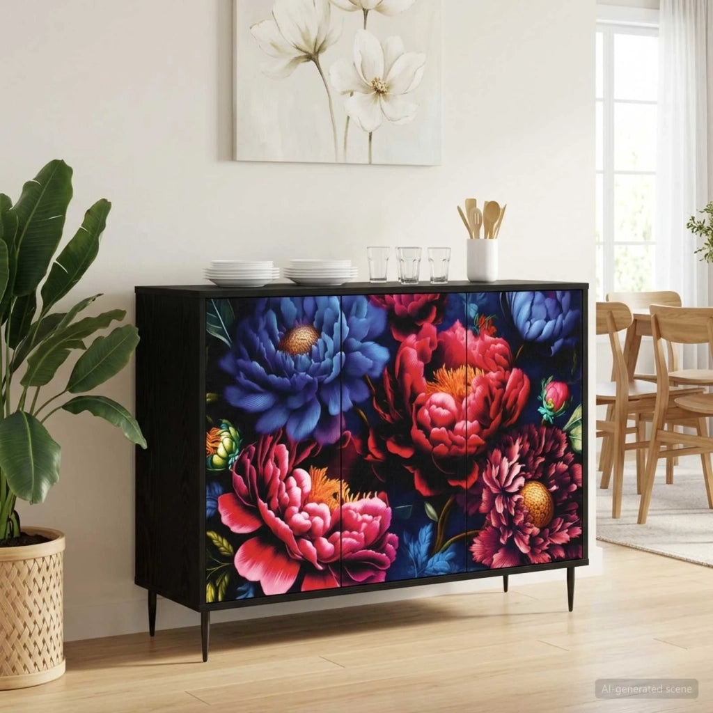 Credenza KIEL Rovere Nero 102 x 33 x 76 cm Legno ingegnerizzato 8006983