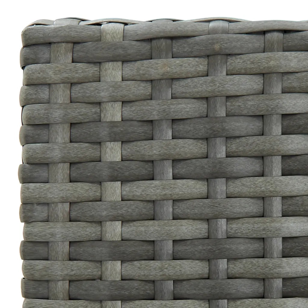 Sgabelli da Bar con Cuscini 4 pz Grigi in Polyrattan cod mxl 75897