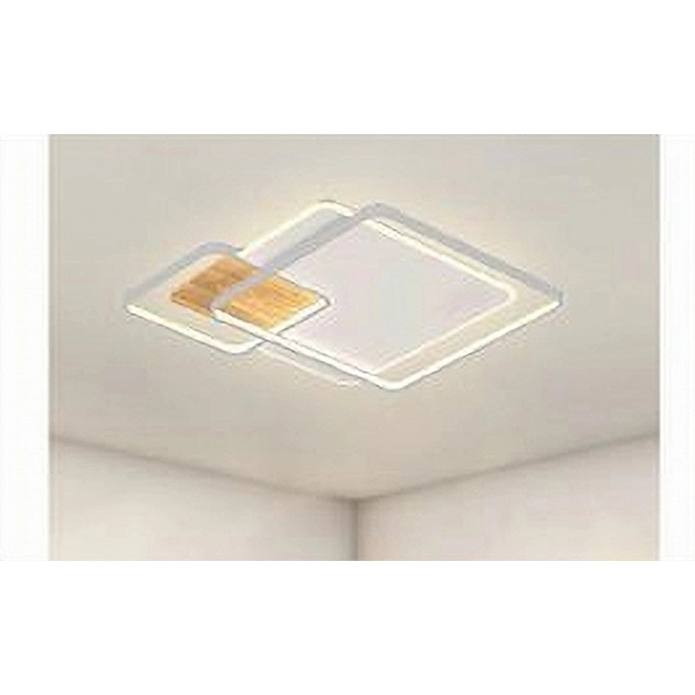 Trade Shop - Plafoniera Led 40w Quadrati Bianco Lampadario Soffitto Moderno Luce Naturale 70852 -
