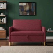 Divano con Storage Rosso Vino 122 x 78 x 87 cm Poliestere 42036894
