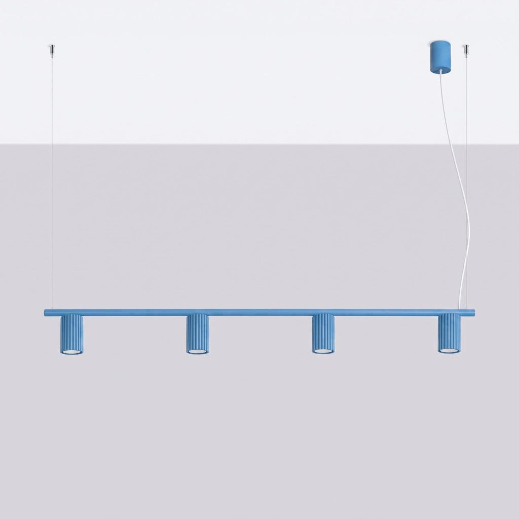 Lampadario KARBON 4 azzurro