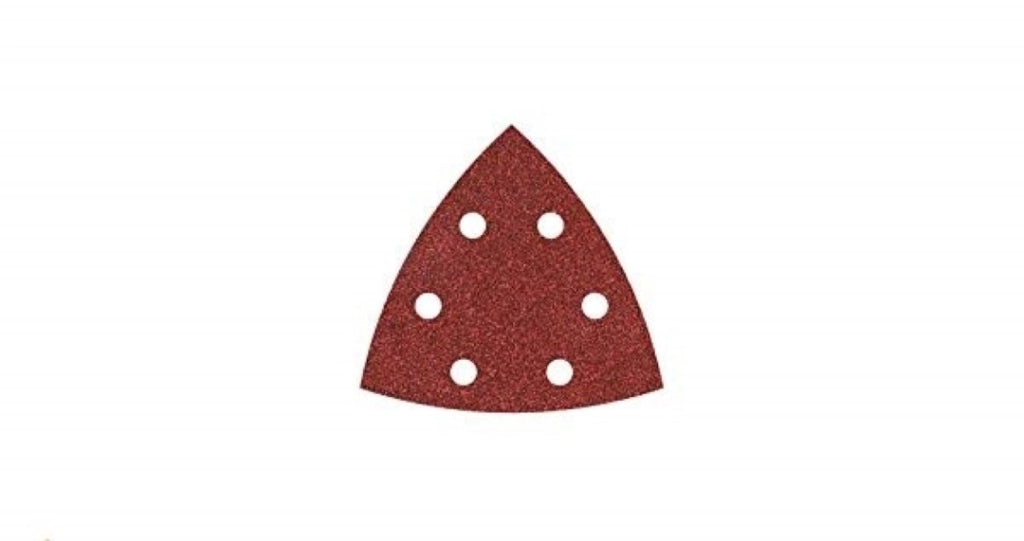 Carta Abrasiva A Delta A Strappo Perforato Grana 120 Lato 95 Mm 5 Pz - Wolfcraft