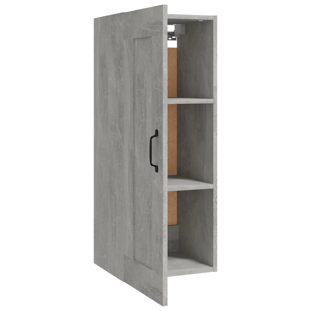 Armadietto a Muro Grigio Cemento 35x34x90 cm Legno Multistrato 812478