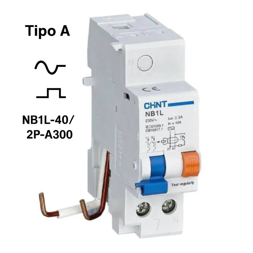 Chint blocco differenziale accoppiabile 2p serie nb1l-40 fino a 40a 300ma *** tipo di differenziale tipo a, confezione 1