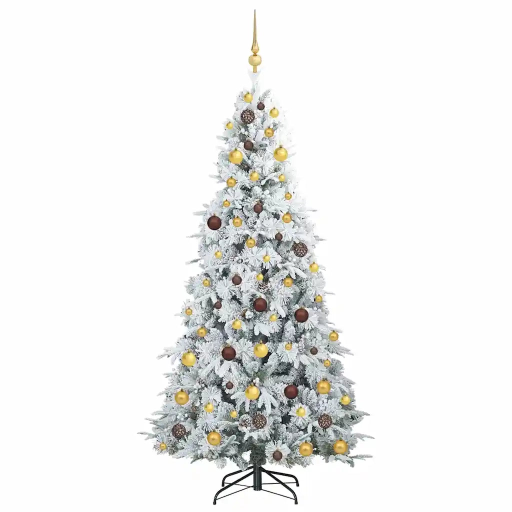 Albero di Natale Artificiale con Rami Pieghevoli Bianco 210 cm 3397494
