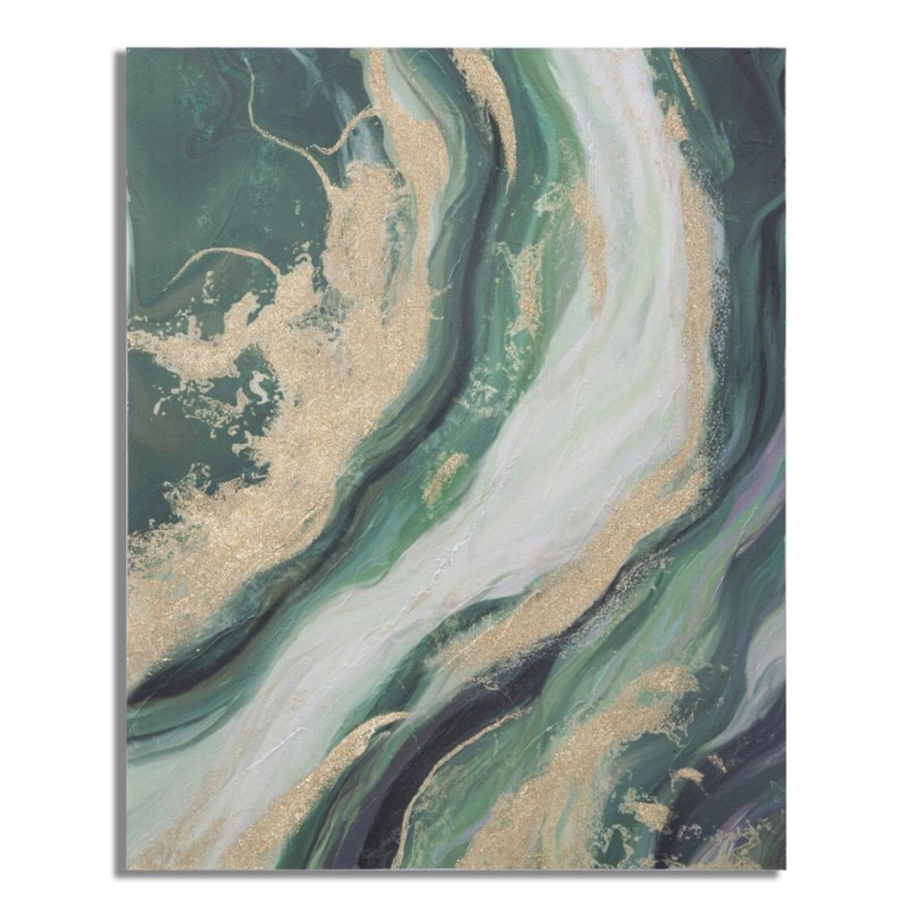 Stampa su Tela Marmo 6, Multicolore, Legno, 80x2,8x100 cm