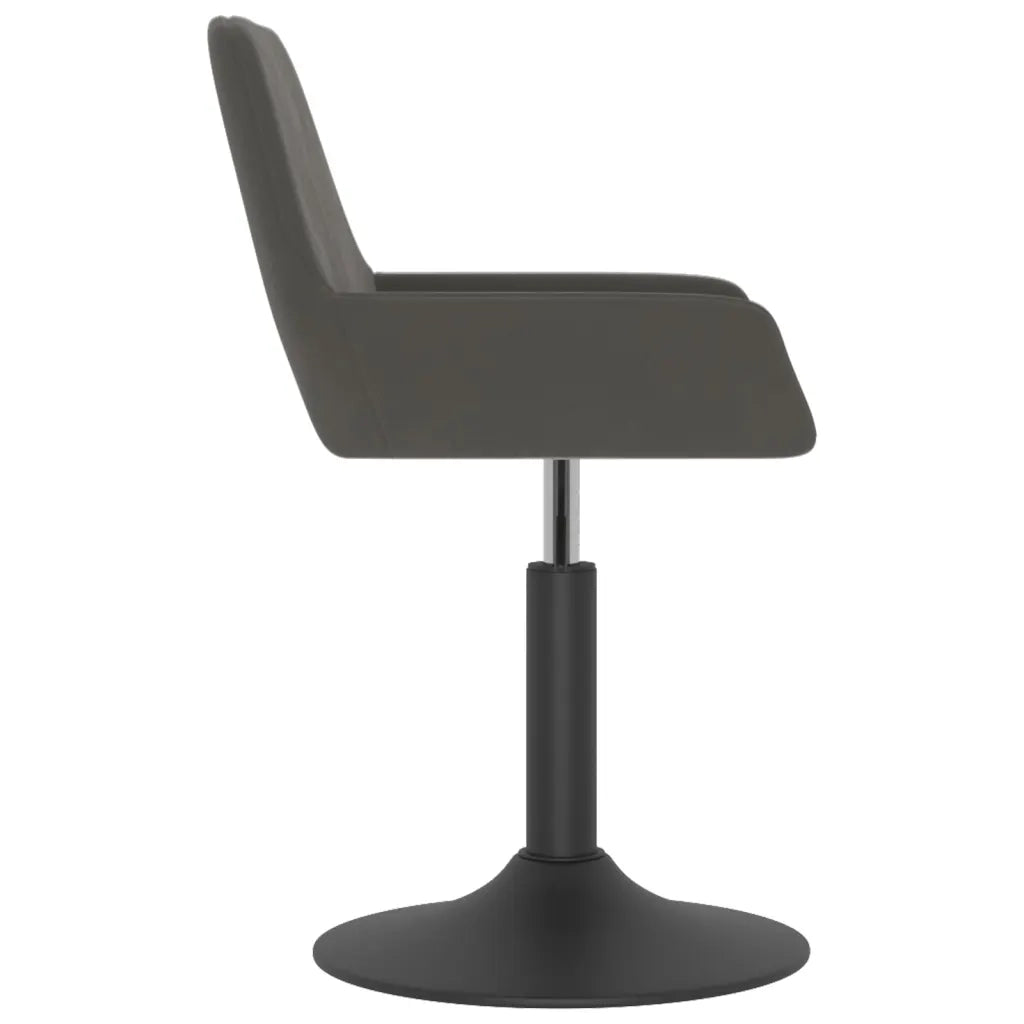 Sgabello da Bar Grigio Scuro in Velluto 339363