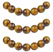 Raccoglitori 6mm 60 pezzi Tijgeroog giallo Semi-prezioso Raccoglitori con foro Pietre naturali Ronde Raccoglitori da utilizzare per la creazione di gioielli, bracciali e collane.