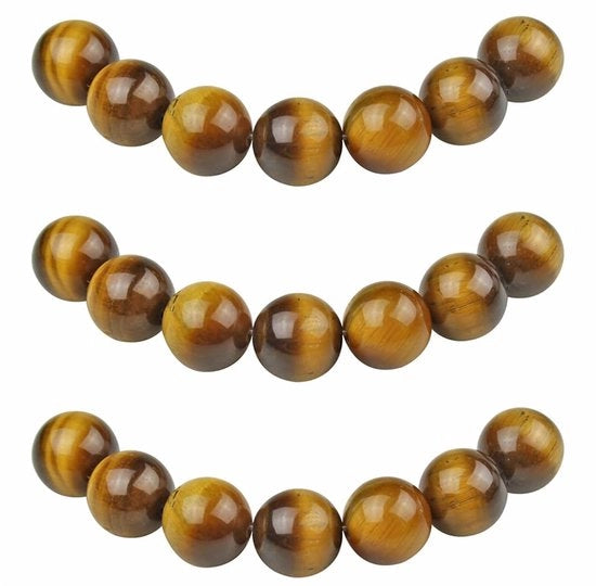 Raccoglitori 6mm 60 pezzi Tijgeroog giallo Semi-prezioso Raccoglitori con foro Pietre naturali Ronde Raccoglitori da utilizzare per la creazione di gioielli, bracciali e collane.
