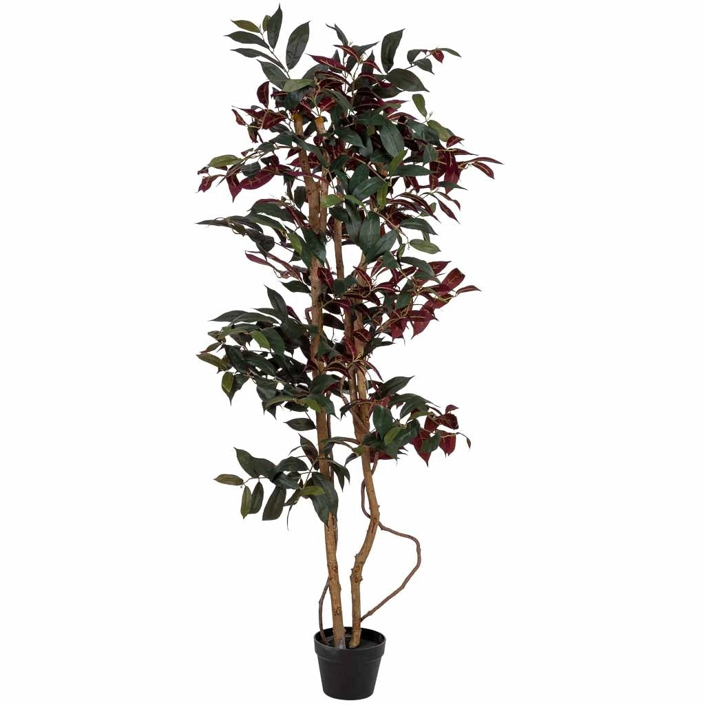 Albero decorativo artificiale con 500 foglie verde, 70x70x160 cm