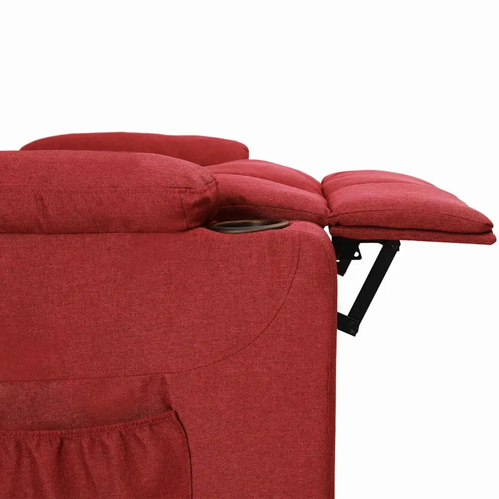 Divano Sedia-Poltrona Reclinabile in Tessuto Rosso Vino 764756