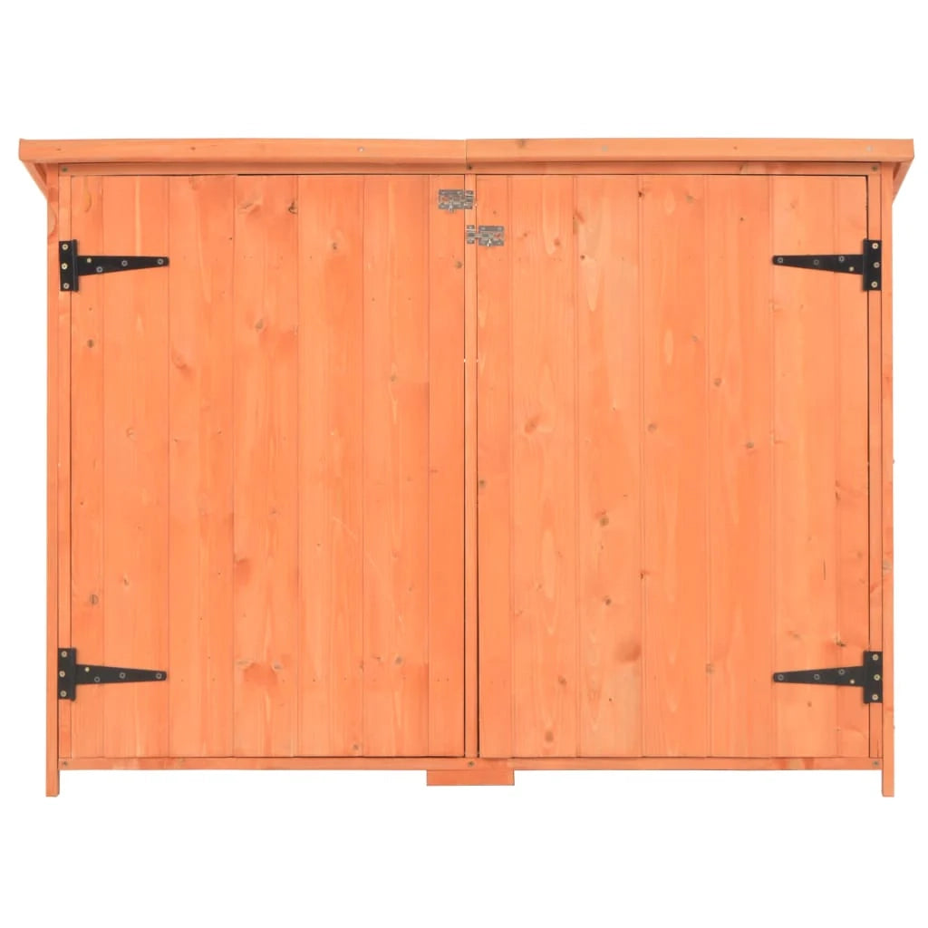 Casetta da giardino cabina ripostiglio casetta da esterno robusta casetta per attrezzi 128 x 42 x 91 cm legno marrone 02_0022382