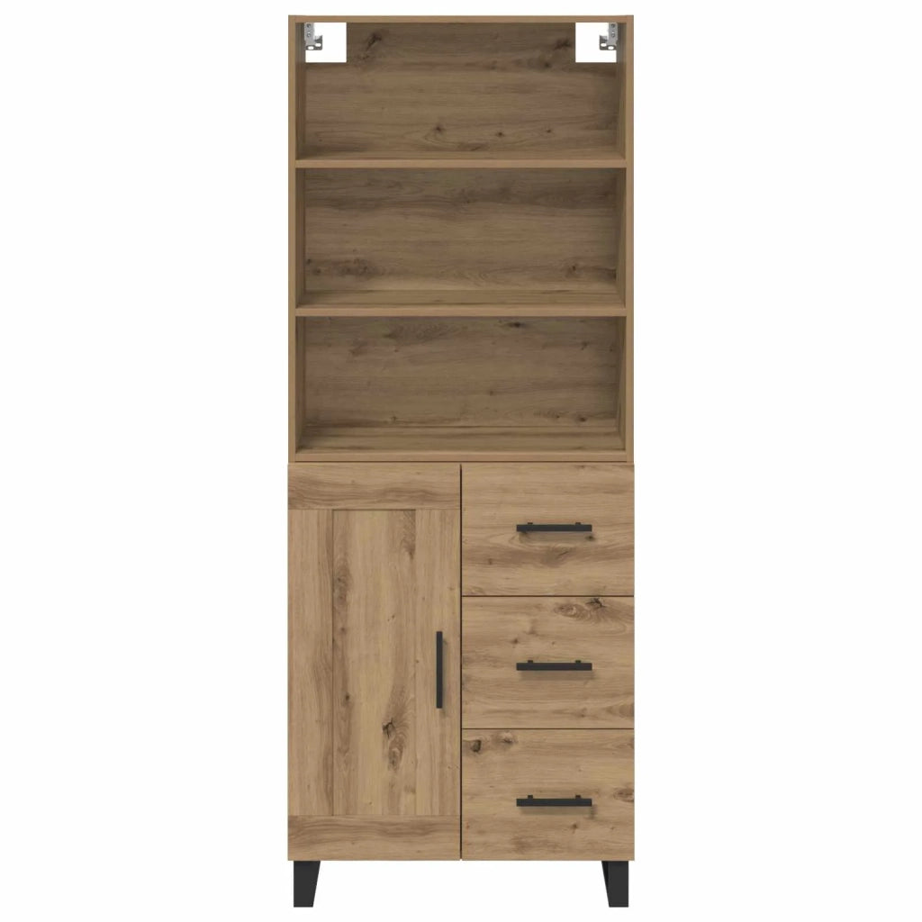 Credenza 2 pcs Rovere artigianale Legno multistrato