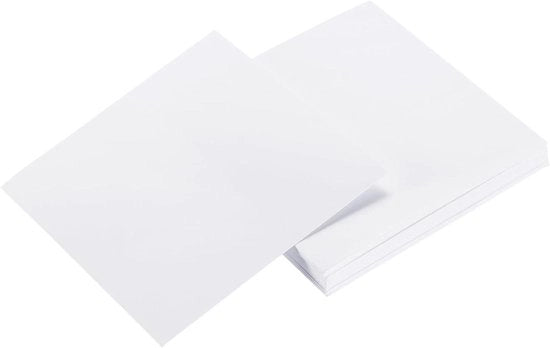 40 fogli di carta Kraft A4, fogli di cartone per origami e artigianato, carta bianca 15 x 15 cm