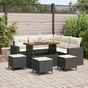 Set Divano da Giardino 9 pcs Nero polyrattan 3361620