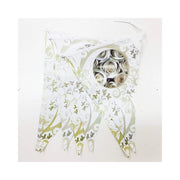 Trade Shop - Set 3 Festoni Rose Bianco 12 Bandierine Ciascuno Addobbi Matrimonio Fiori Party -