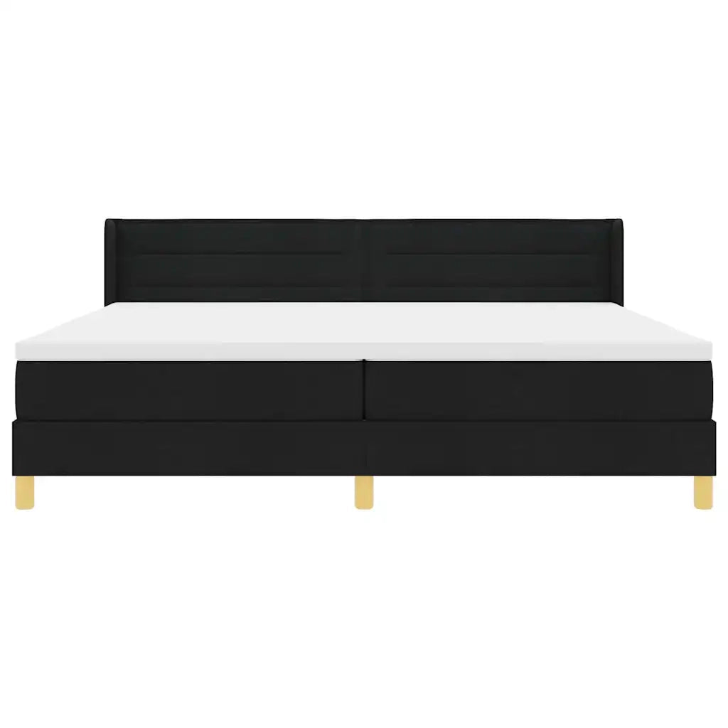 Letto a molle con materasso Nero 200 x 200 cm Tessuto 3341253