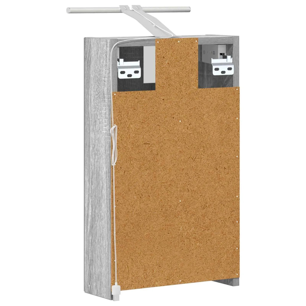 Mobiletto per specchio da bagno Grigio Sonoma 30 x 10,5 x 50 cm 889020