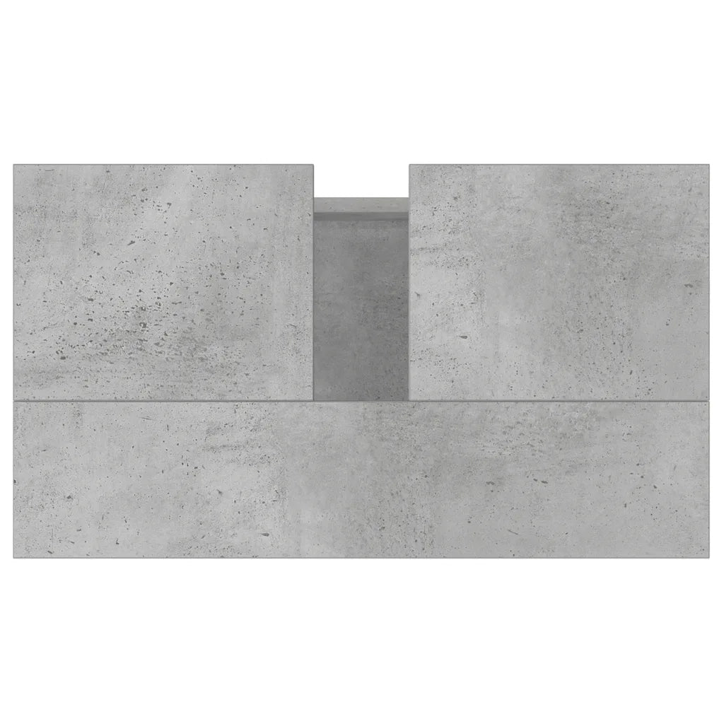Armadietto da Bagno | Armadio da bagno Grigio Cemento 58x33x60cm Legno Multistrato
