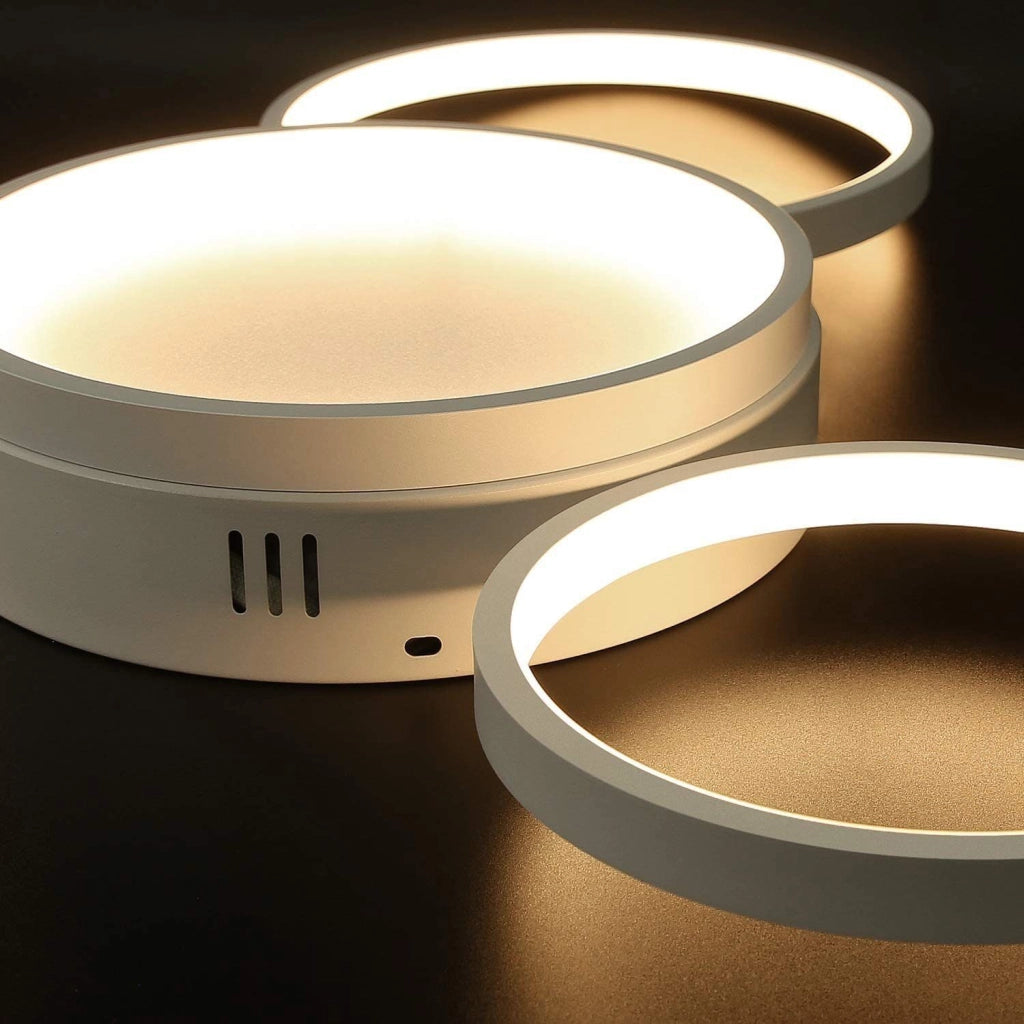 ZMH Lampada da soffitto LED 4 fiamme ad anello telecomando per camera letto