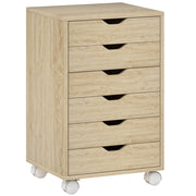 Scrivania con Cassetti ¨C zephmum ¨C Rovere 6 Cassetti con Ruote