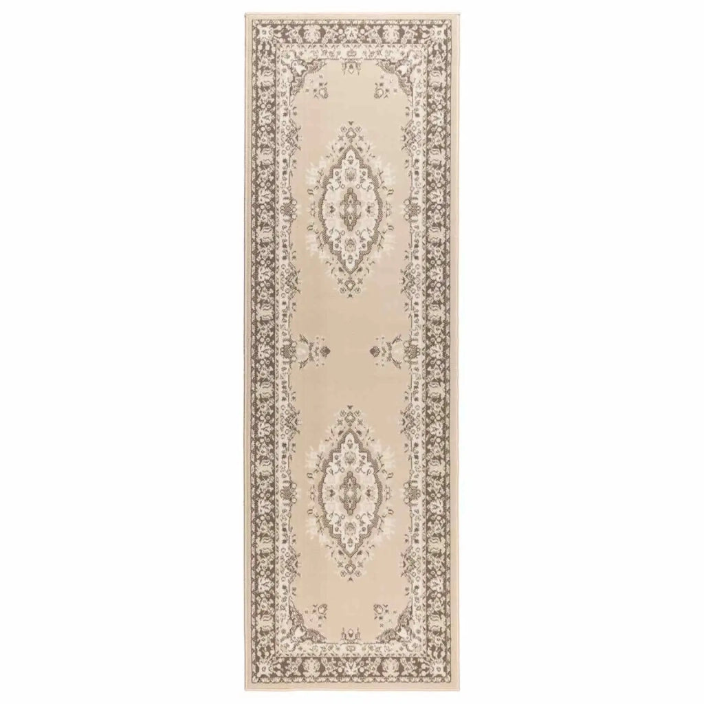 Tappeto Runner FLORNES Tessuto Ecrù 80 x 200 cm PP 7 mm 42057514