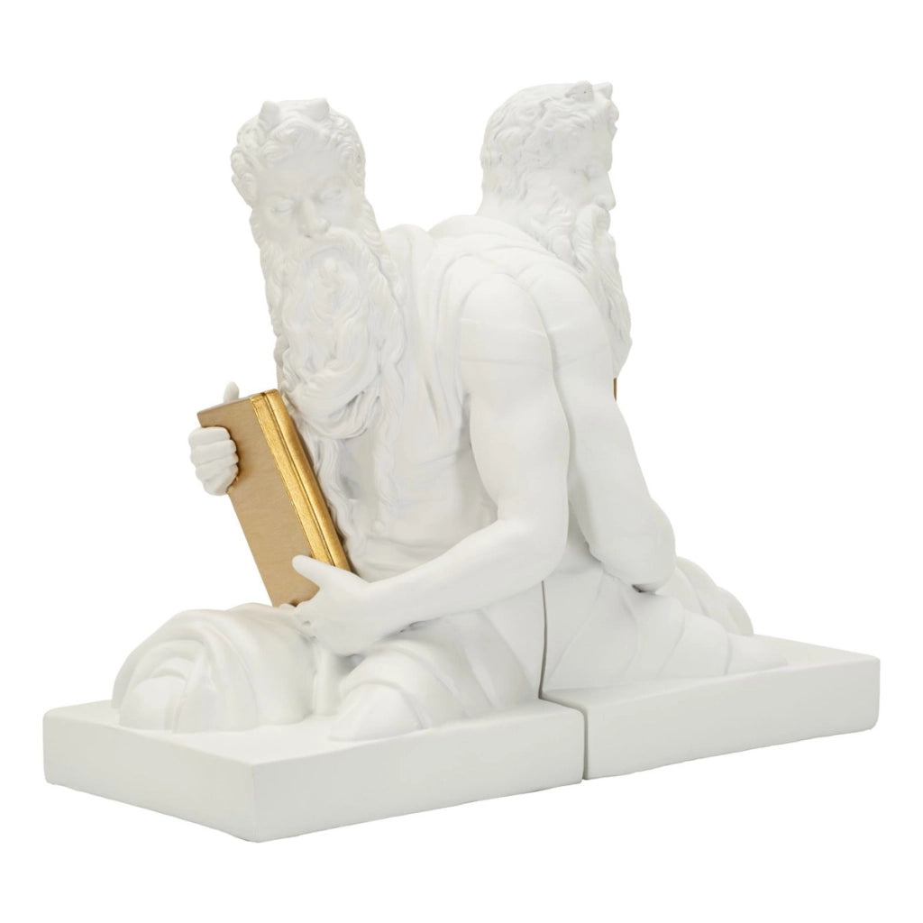 Scultura Nettuno, Bianco, Poliresina, 25,5x15x22,3 cm