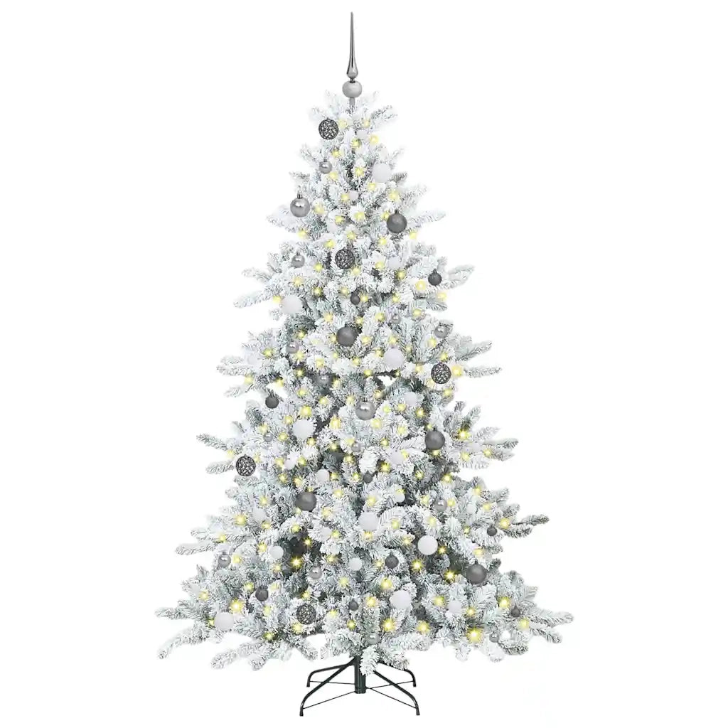 Albero di Natale Artificiale con Rami Pieghevoli Bianco 210 cm 3397730