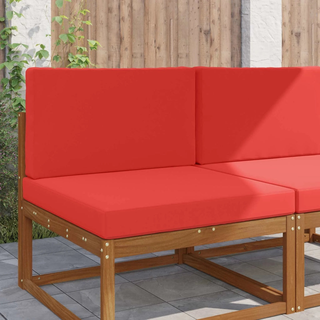 Cuscino per divano da esterno 2 pcs Rosso Poliestere
