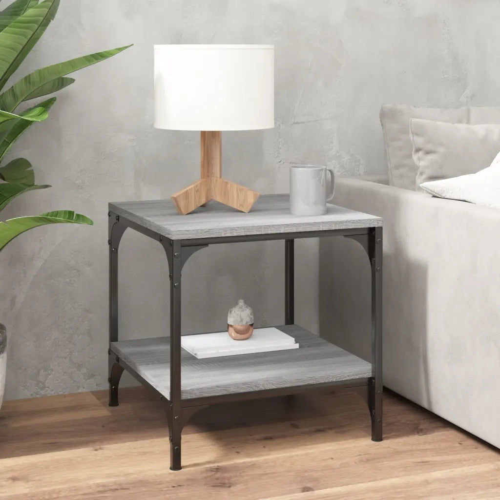 Tavolini 2pz grigio sonoma 40x40x40 cm in Legno Multistrato 819384