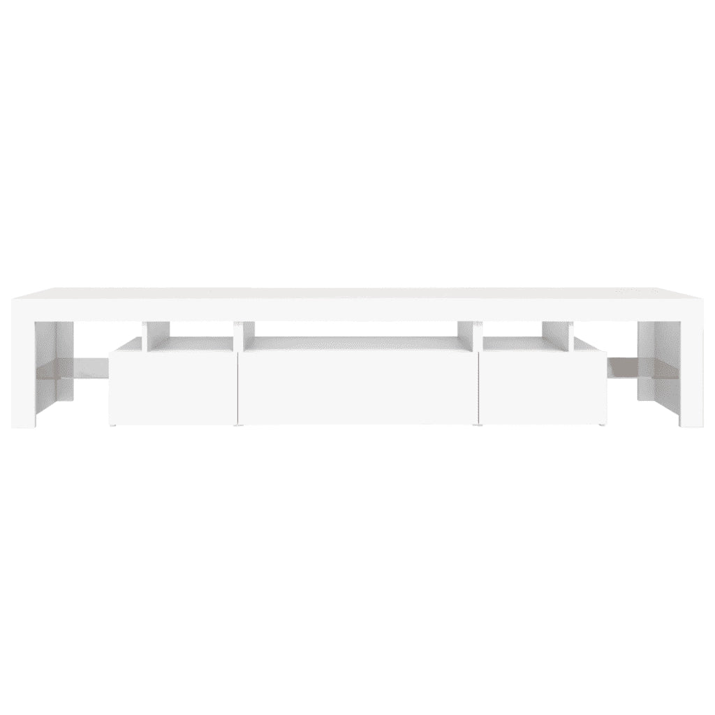 Mobile Porta TV con Luci LED Bianco 215x36,5x40 cm 3152794