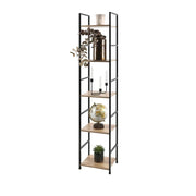 Scaffale a 5 livelli collezione HOLBORN – Stile industriale, colore rovere e nero