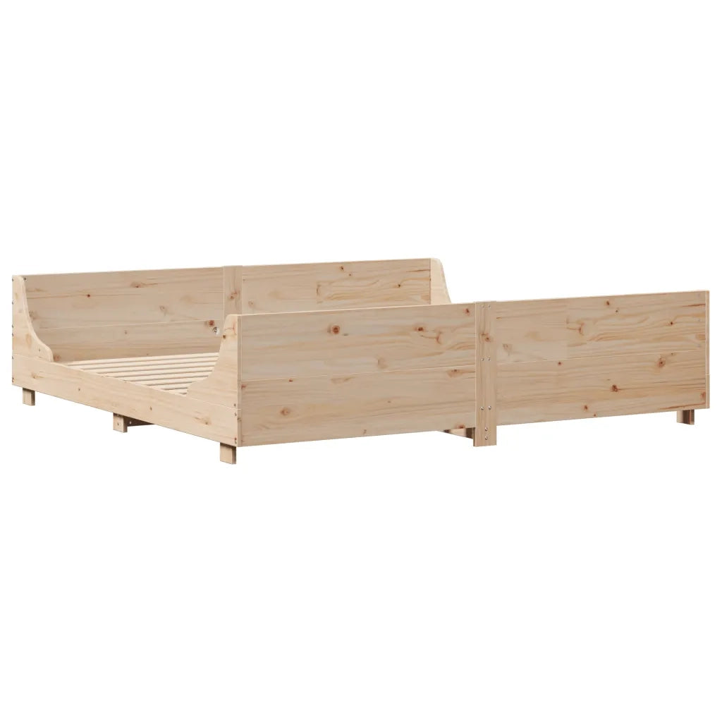 Letto senza Materasso 180x200 cm in Legno Massello di Pino