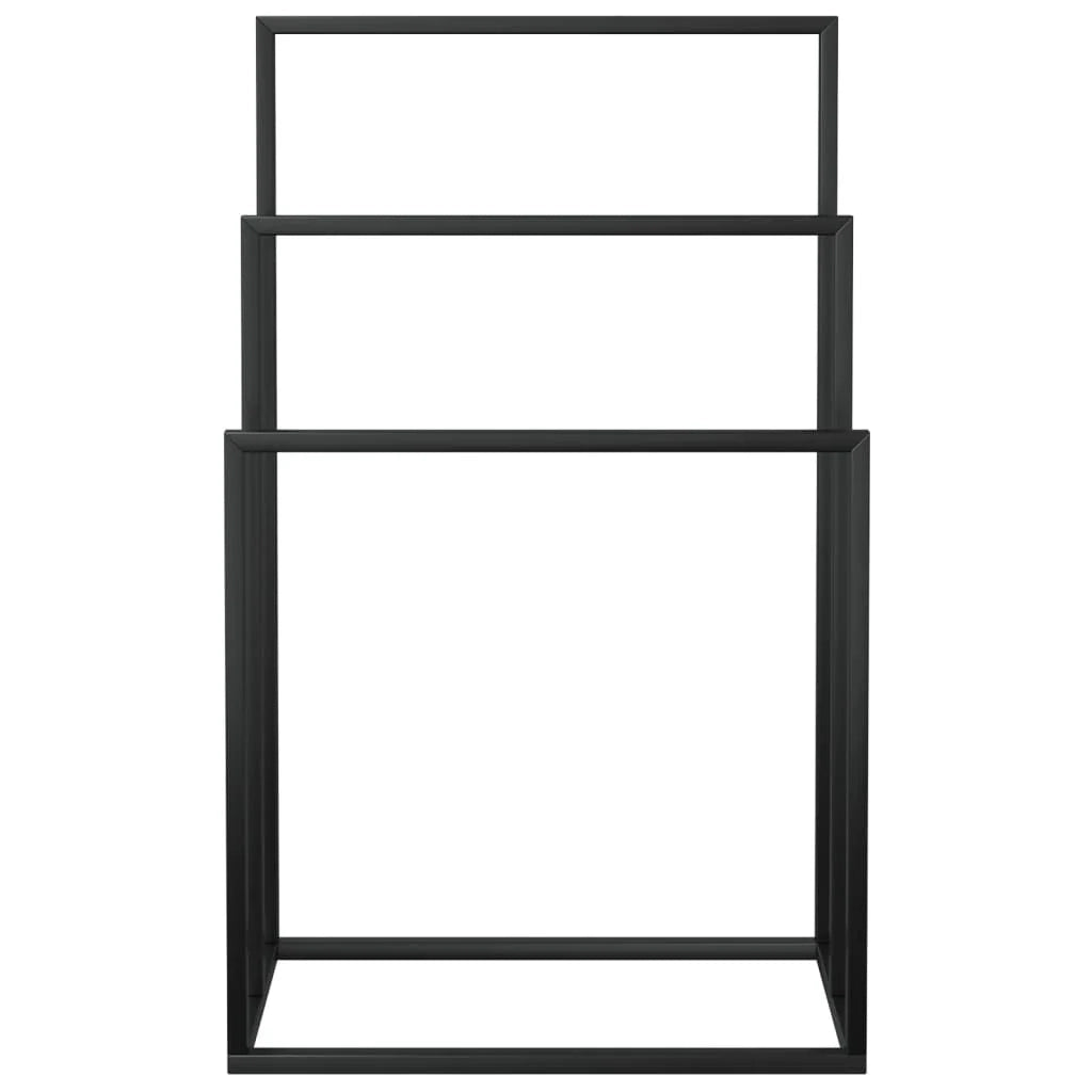 Portasciugamani da terra 48 x 24 x 79 cm ferro nero 02_0005532