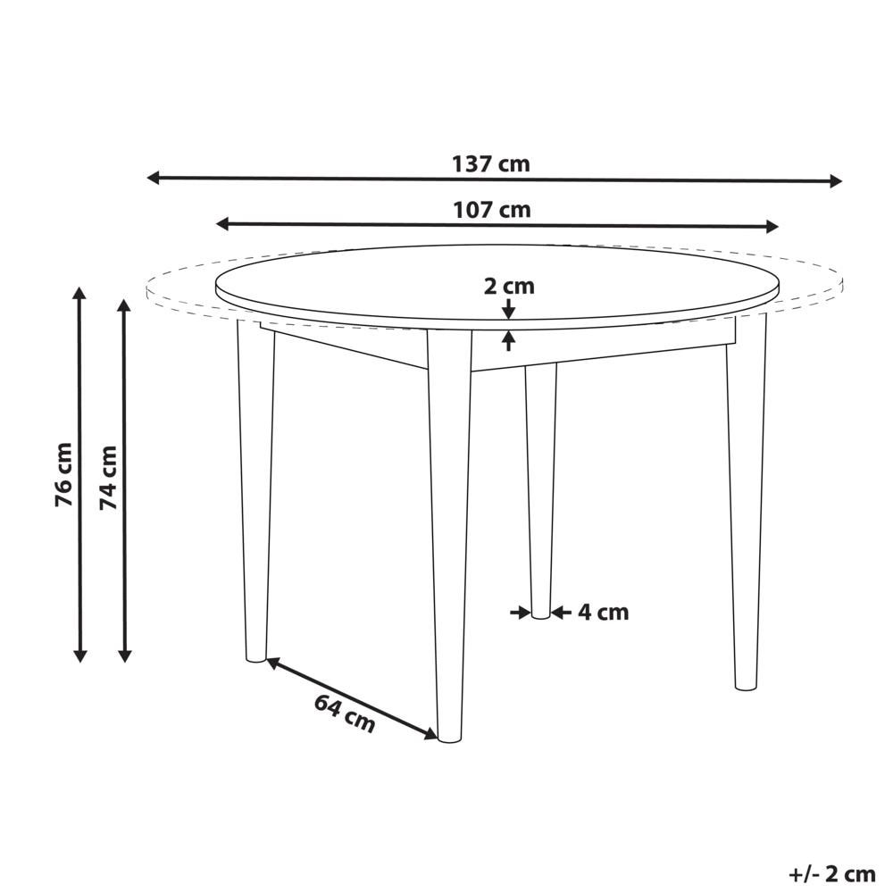 Tavolo da pranzo Marrone chiaro MDF impiallacciato rovere Base in legno di gomma 107/137x107cm Piano tavolo allungabile Rotondo Moderno