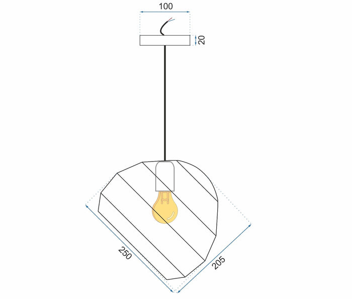 Lampada Da Soffitto Pensile Palla APP381-1CP