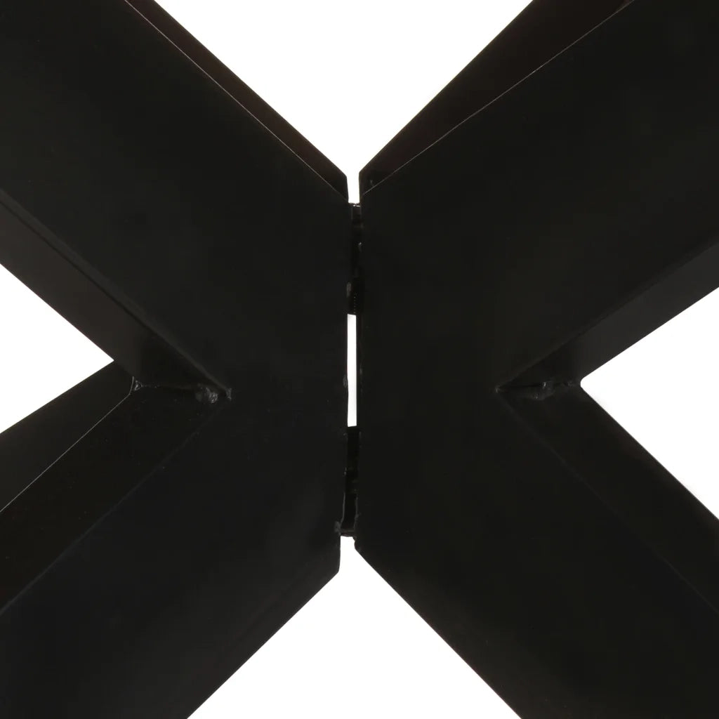 Tavolo Pranzo Rotondo 175x75 cm Legno di Acacia Finitura Ambra 321686