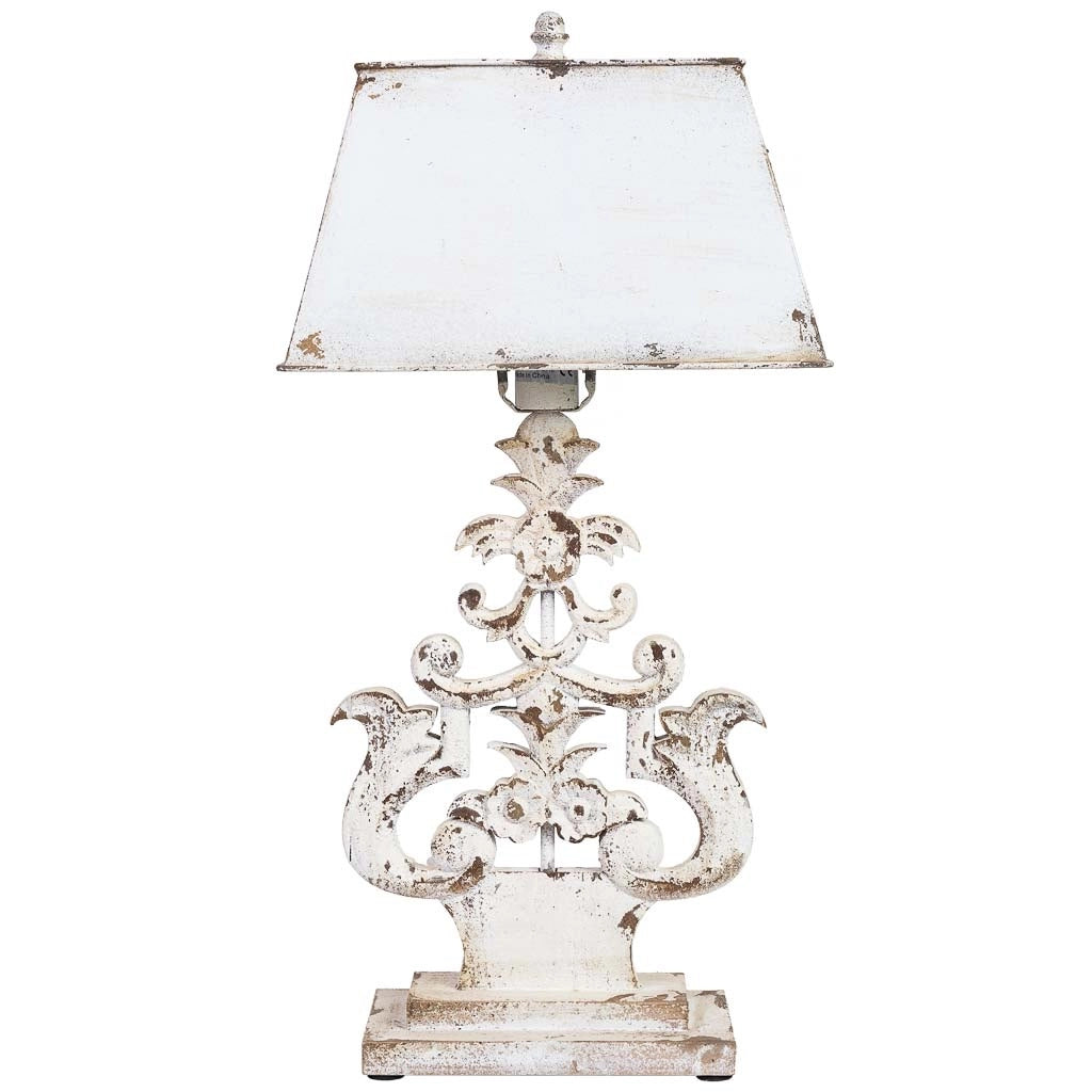 Lampada tavolo legno/metallo invecchiato