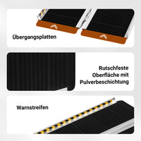 Rampa a valigia per sedia a rotelle, pieghevole mobile antiscivolo, in alluminio 213cm 270kg