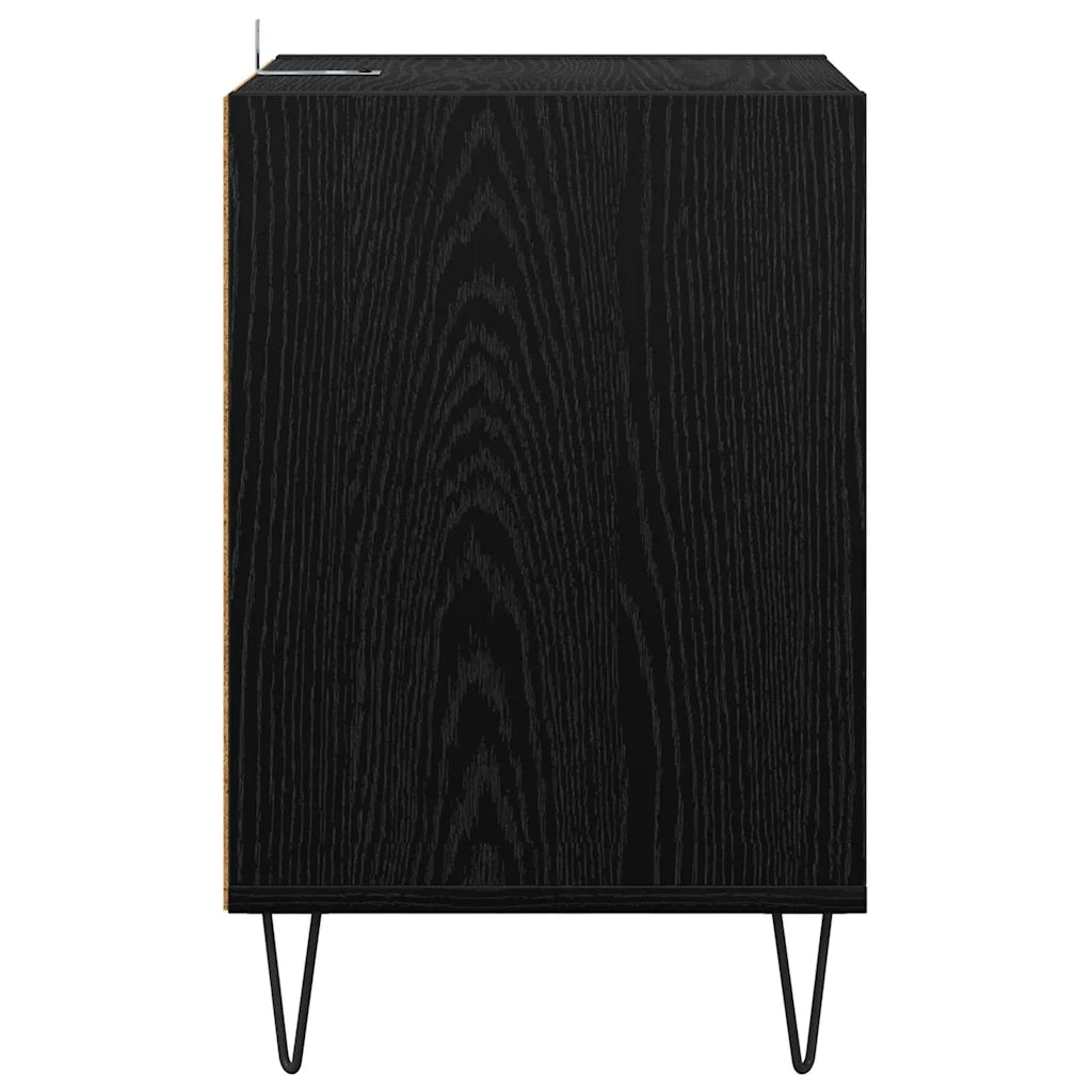Mobile TV-Credenza per TV-Console TV Rovere Nero 100 x 35 x 55 cm Legno multistrato 202016