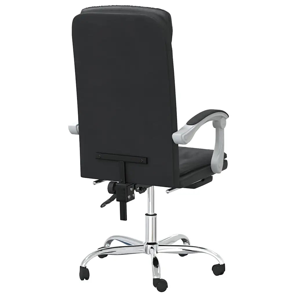 Sedia per studi-Poltrona da Ufficio Reclinabile Nera in Similpelle 392005