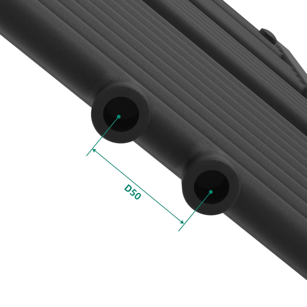 Radiatore scaldasalviette da bagno acciaio 120 x 50 cm nero 03_0010416