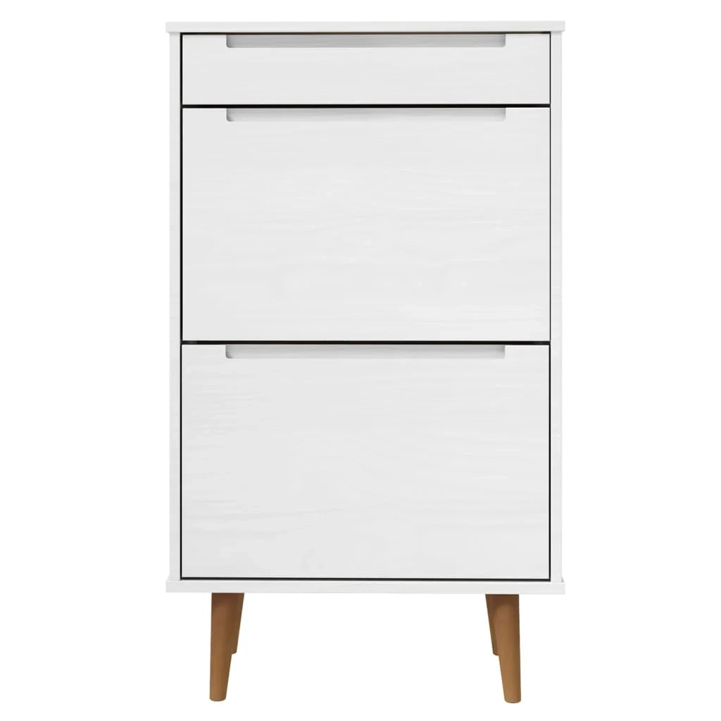 Scarpiera mobiletto portascarpe mobile per ingresso/corridoio/soggiorno 59,5 x 35 x 103 cm legno di pino bianco 02_0021896