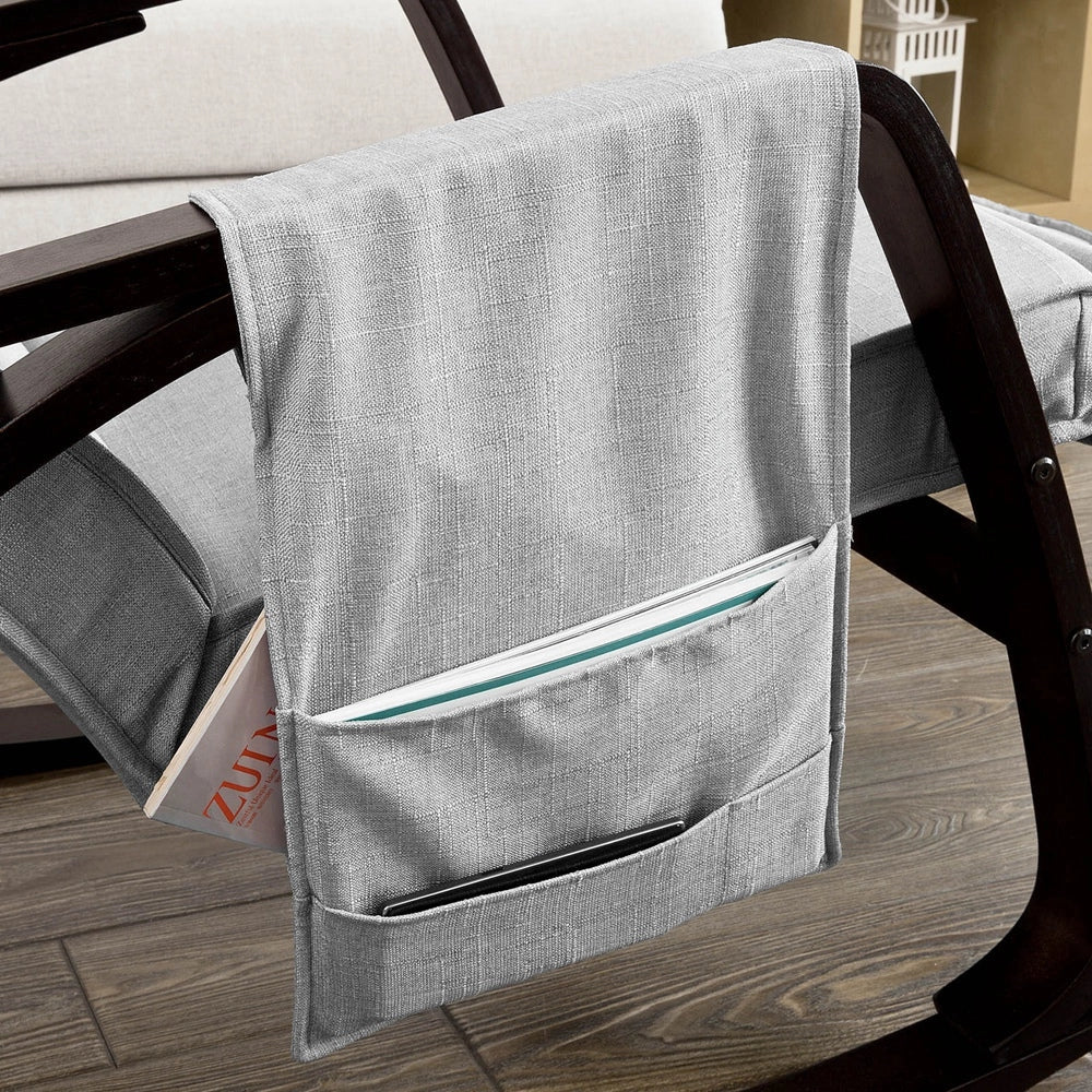 Anti-scivolo Poltrona a Dondolo Poltrona Relax Sedia Adraio con Organizer da appendere Grigio FST20-HG