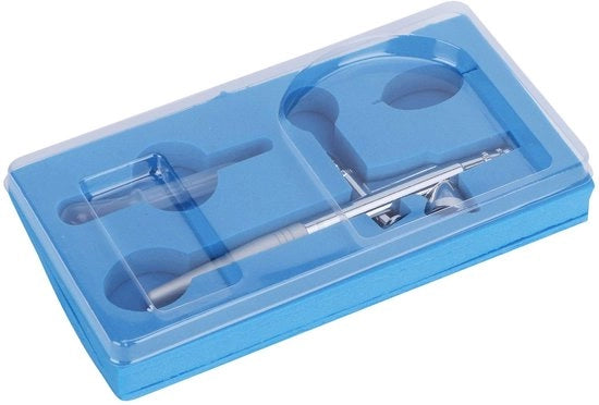 Set di pennelli ad aria con sistema di sicurezza - Pistola ad aria - Materiali in ottone di alta qualità - Robusto e duraturo - Disimpegnatore facile da utilizzare - Diametro 0,2 mm