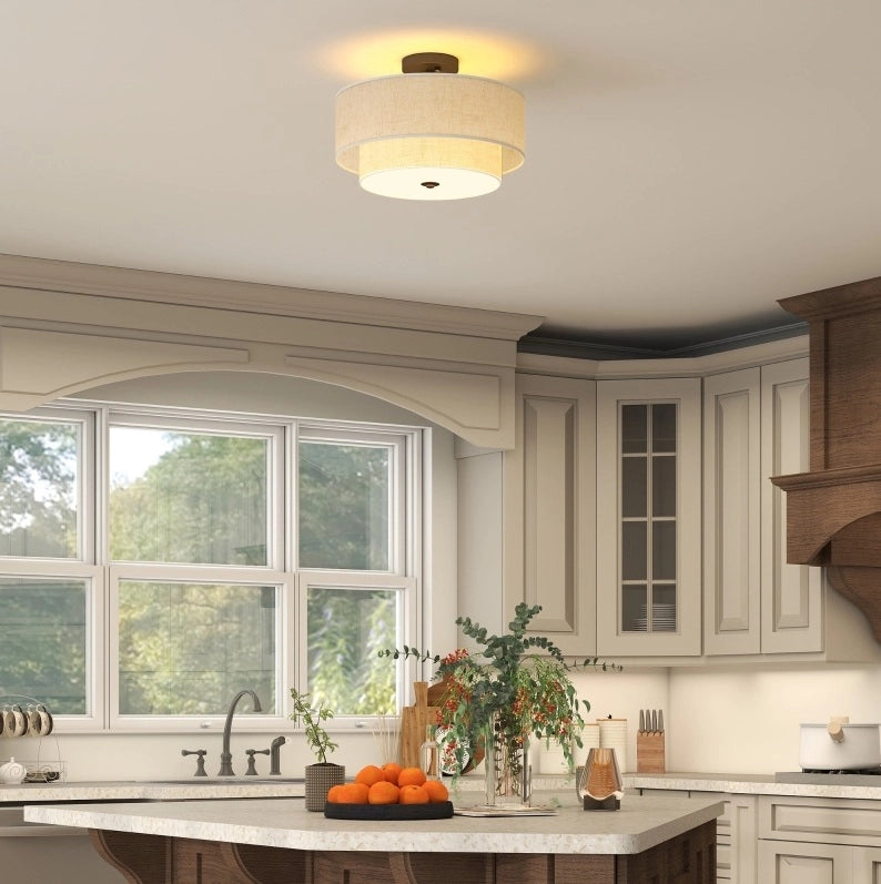 Lampada da soffitto moderna bianco crema Ø 40 cm
