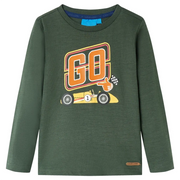 Maglietta da Bambino a Maniche Lunghe Verde Scuro 128cod mxl 84342